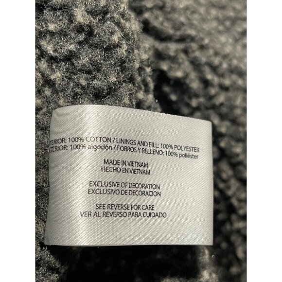 Woolrich Drifter Chore Jacket Gray Sherpa Lined Cotton Shell Men XXL Vintage 90s - Picture 9 of 11